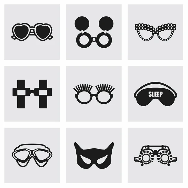 Ensemble d'icône de lunettes vectorielles — Image vectorielle
