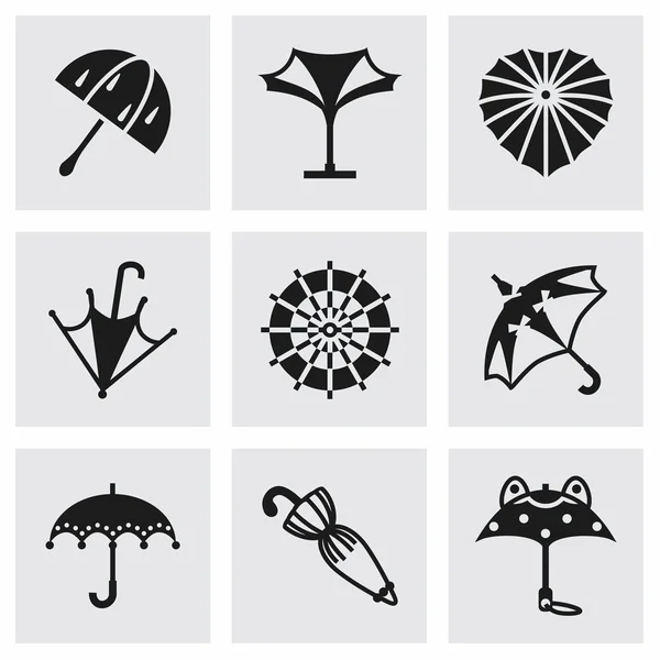 Paraguas vectorial conjunto de iconos — Archivo Imágenes Vectoriales