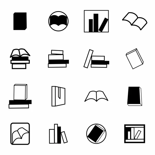 Vector books icon set — Stock Vector