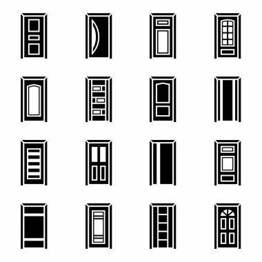 Vektör kapı Icon set