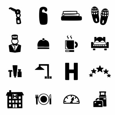 vektör hotel Icon set