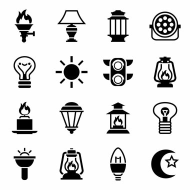 Vektör ışık Icon set