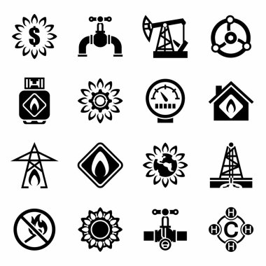 Vektör Doğalgaz Icon set