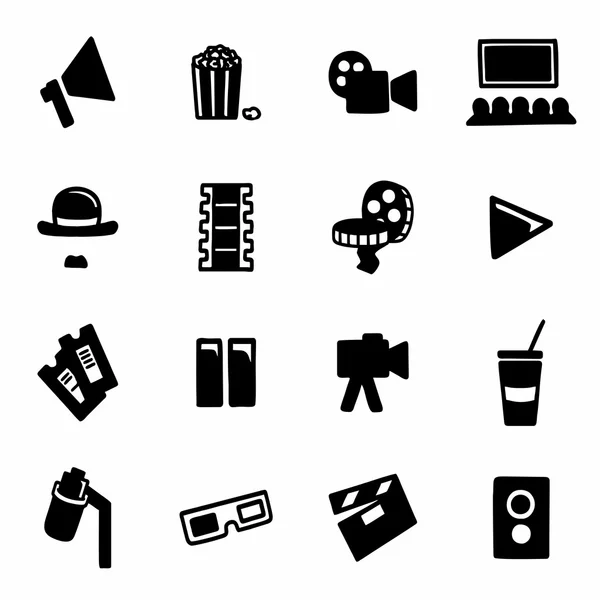 Set di icone del cinema vettoriale — Vettoriale Stock