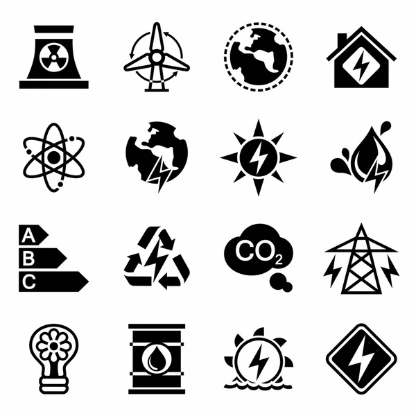 Vector Energetics icon set — Stock Vector