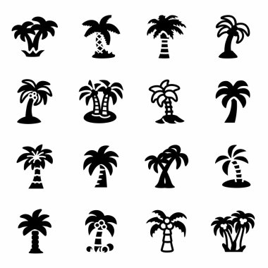 Vektör palm Icon set
