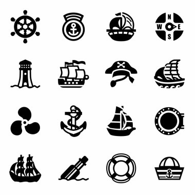 Vektör Saiboat Icon set
