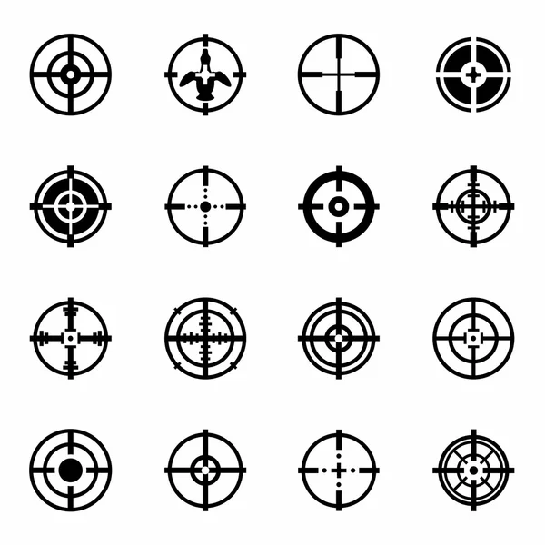 Vector Crosshair icon set — Stock Vector