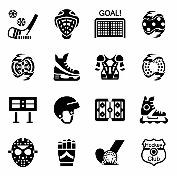 Vektör hokey Icon set — Stok Vektör