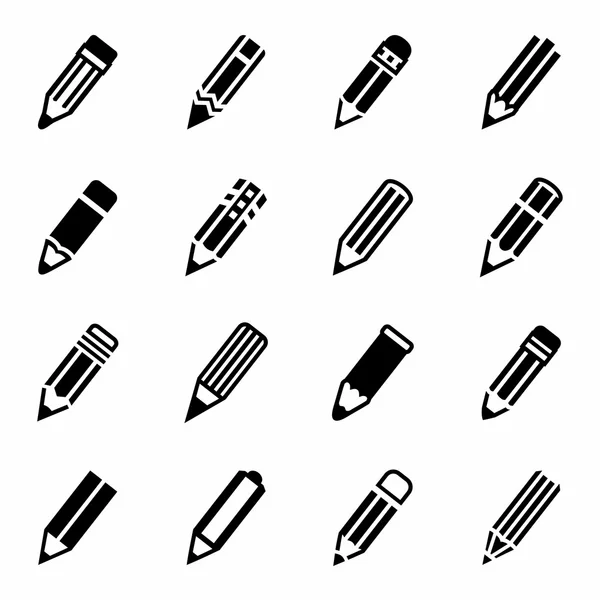 Набор значков векторного карандаша — стоковый вектор