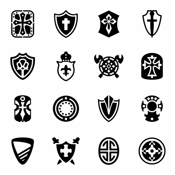 Vector Shield icon set — Stock Vector