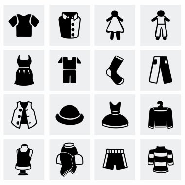 Vektör giyim Icon set