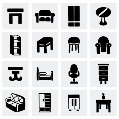 Vektör mobilya Icon set