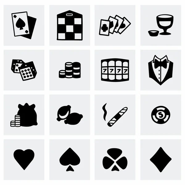 Vector Casino icon set — Stock Vector