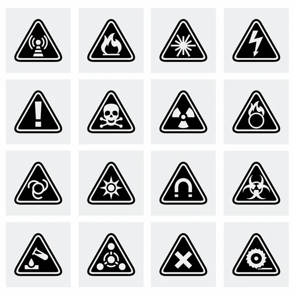 Ensemble d'icônes Vector Danger — Image vectorielle