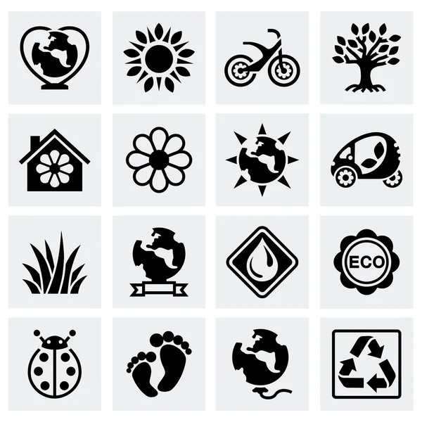Conjunto de iconos Vector Eco — Archivo Imágenes Vectoriales