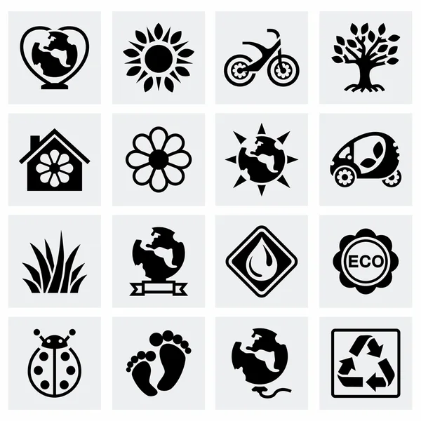 Vector Eco icon set — Stock Vector