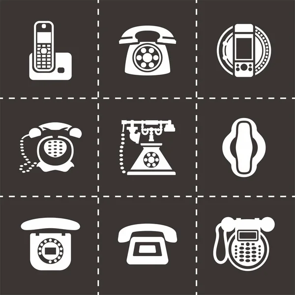 Vector Telephone icon set — Stock Vector