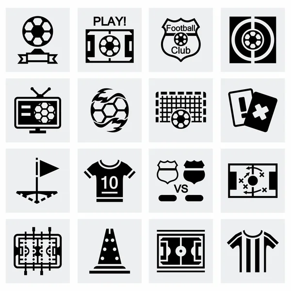 Set di icone di calcio vettoriale — Vettoriale Stock
