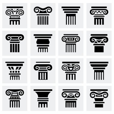 Vektör sütun Icon set