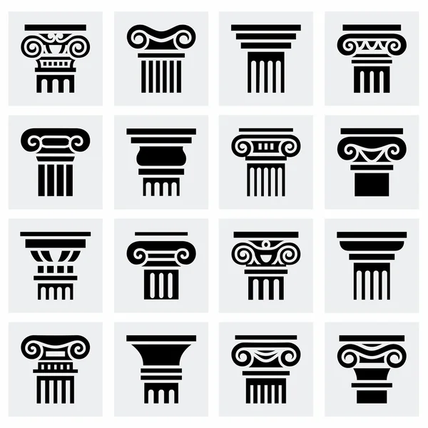 Vector Column icon set — Stock Vector