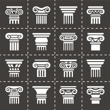 Vektör sütun Icon set