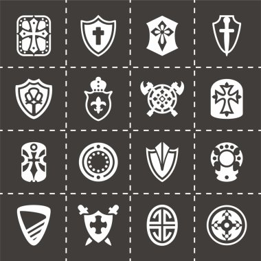 vektör kalkan Icon set
