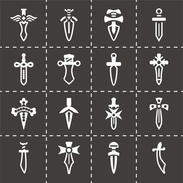 Vector Sword icon set — Stock Vector