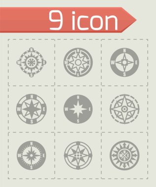 Vektör pusula Icon set