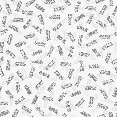 Makarna rigatoni tür vektör sorunsuz çizim.