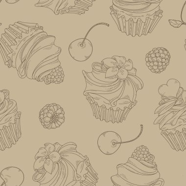 Farklı tatlılar seamless modeli