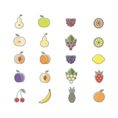 meyve simgesi seti