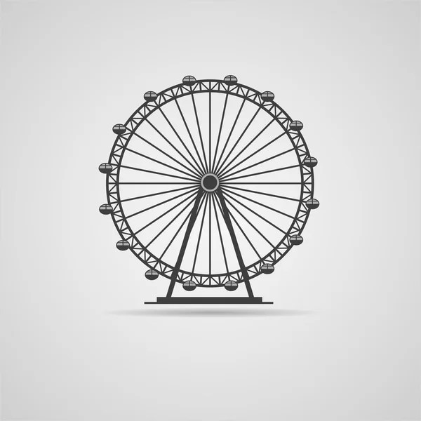 London Eye isolated, vector illustration — ストックベクタ
