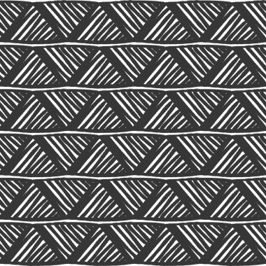 Kumaş ve yazdırma için tasarımlar. Siyah ve beyaz kabile Slav millet Dikişsiz desen vektör. Geometrik Yazdır. Etnik hipster zemin. Elle çizilmiş.