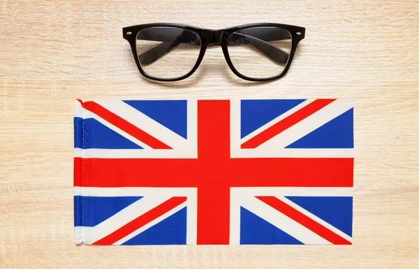 Очки Флаг Соединенного Королевства Образование Великобритании Английский Язык — стоковое фото