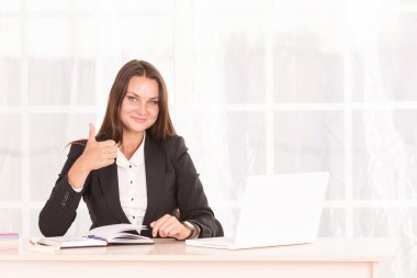 Kız öğrenci. Parlak ofisinde çalışan Modern iş kadın. Yöneticisi, Sekreter.