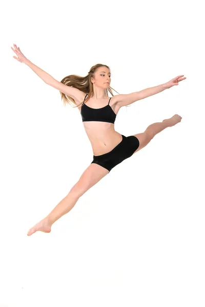 Salto ragazza ballerina — Foto Stock