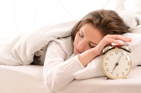 Soon to wake up for young woman — Stock Photo, Image