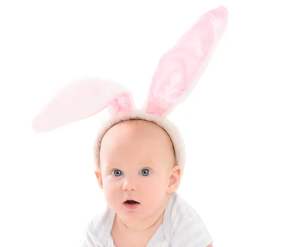 Enfant en forme de lapin de Pâques — Photo