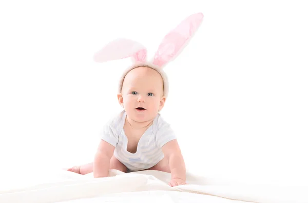 Niño en forma de conejo de Pascua —  Fotos de Stock