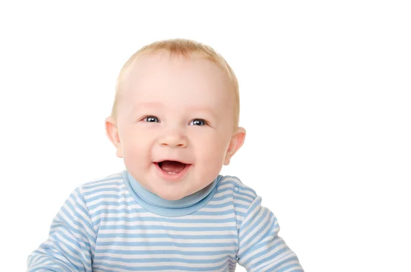 Portret van lachen grappige babyjongen — Stockfoto