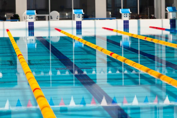 Lanes of a competition swimming pool — Stock Photo, Image