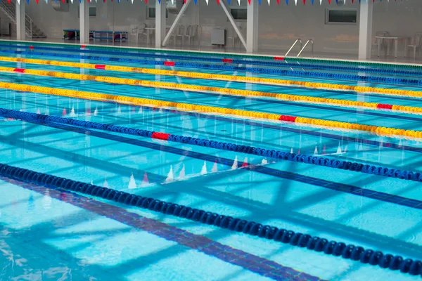 Lanes of a competition swimming pool — Stock Photo, Image