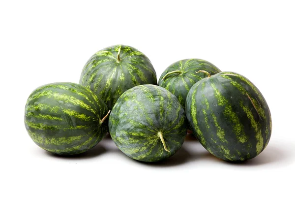 Watermelons. Group of sweet watermelon isolated on white. — Stock Photo, Image
