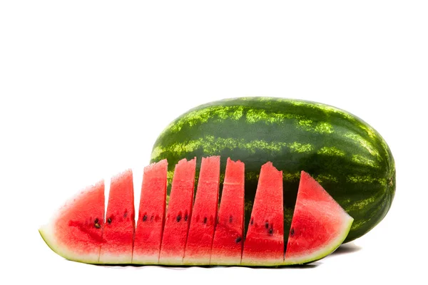 Sweet watermelon isolated on white background cutout — Stock Photo, Image