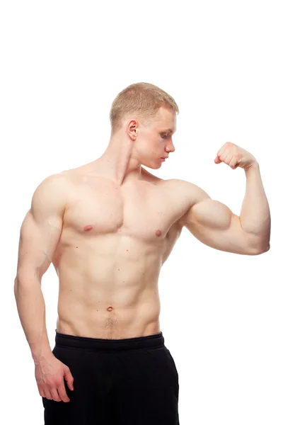 Image of muscle man posing in studio — Stock Photo, Image