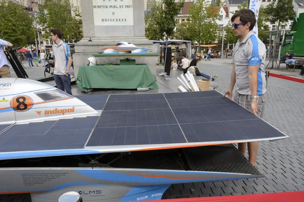 Solar powered car Antwerp — Stock Photo, Image