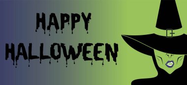 Cadılar Bayramı 'nız kutlu olsun sloganıyla. Cadılar Bayramı bayrağı