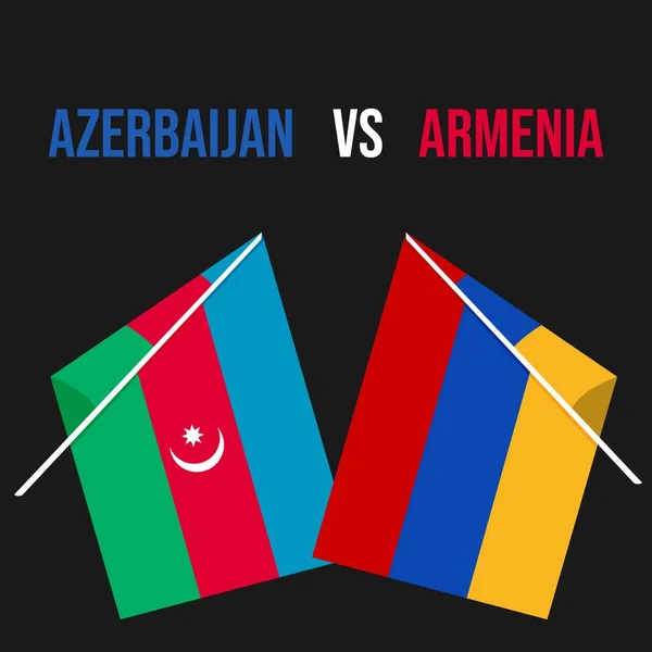 Arménia Azerbaijan Fundo Guerra Símbolo Confronto Internacional Armenia Azerbaijan Bandeiras Vetores De Bancos De Imagens