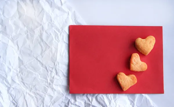 Delicious Mini Cookies Lovers Wedding Day Valentine Day — Stock Photo, Image